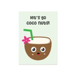 Vrolijke Wenskaart Coco Nuts bij FairtradeUpgrade
